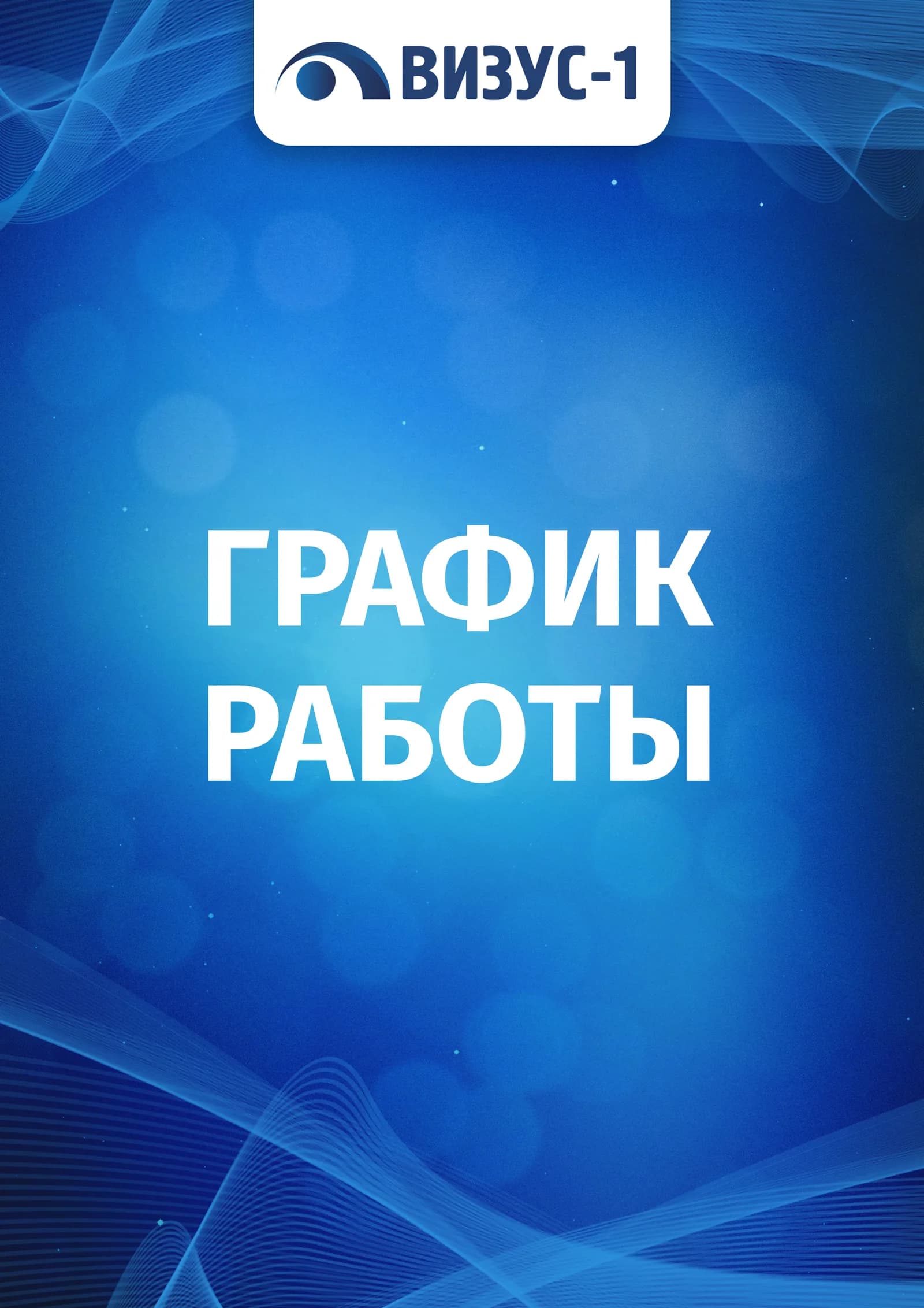 График работы «Визус-1» в новогодние праздники